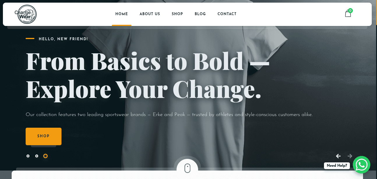 ChangeWear – Sportswear & Fashion Retail Brand